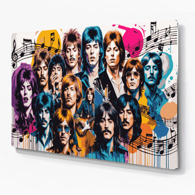 Musique, Pop Art, musique, icônes, métal mauve, art mural