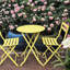Ensemble bistro 3 pièces de table ronde pliable et chaises-1257052644