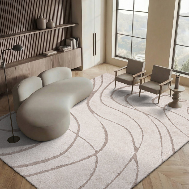 Tapis crème / beige Ashal, Rectangulaire 8 pi x 10 pi, Cream/Beige