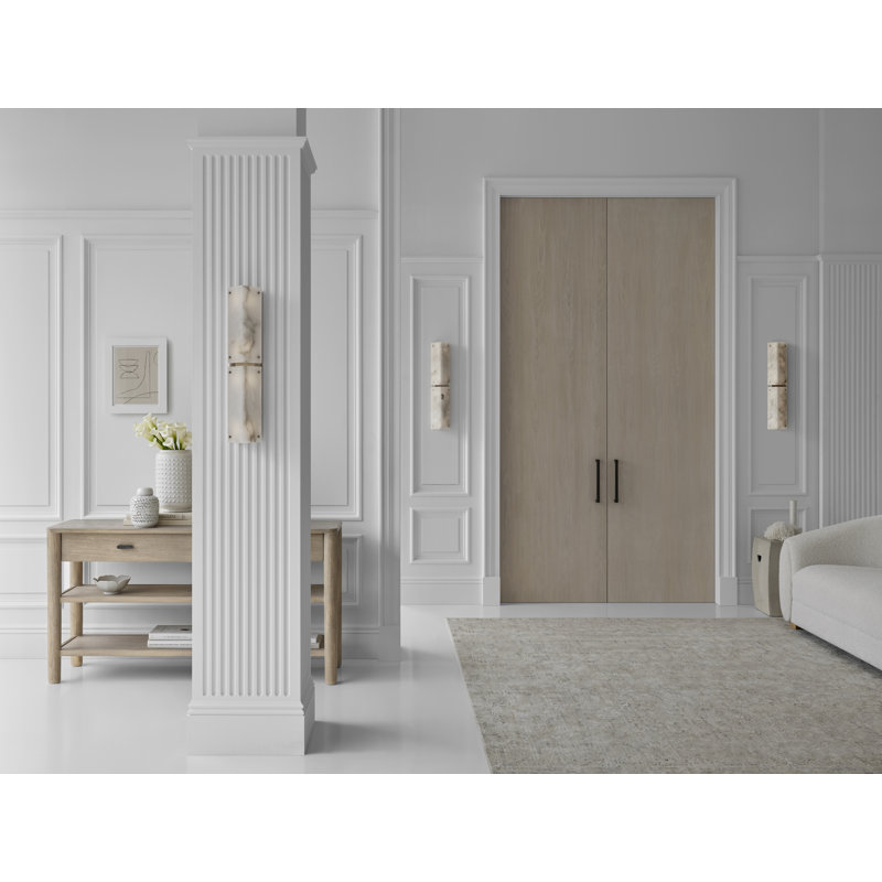 AERIN Clayton 25" Sconce, Polished Nickel, Crystal