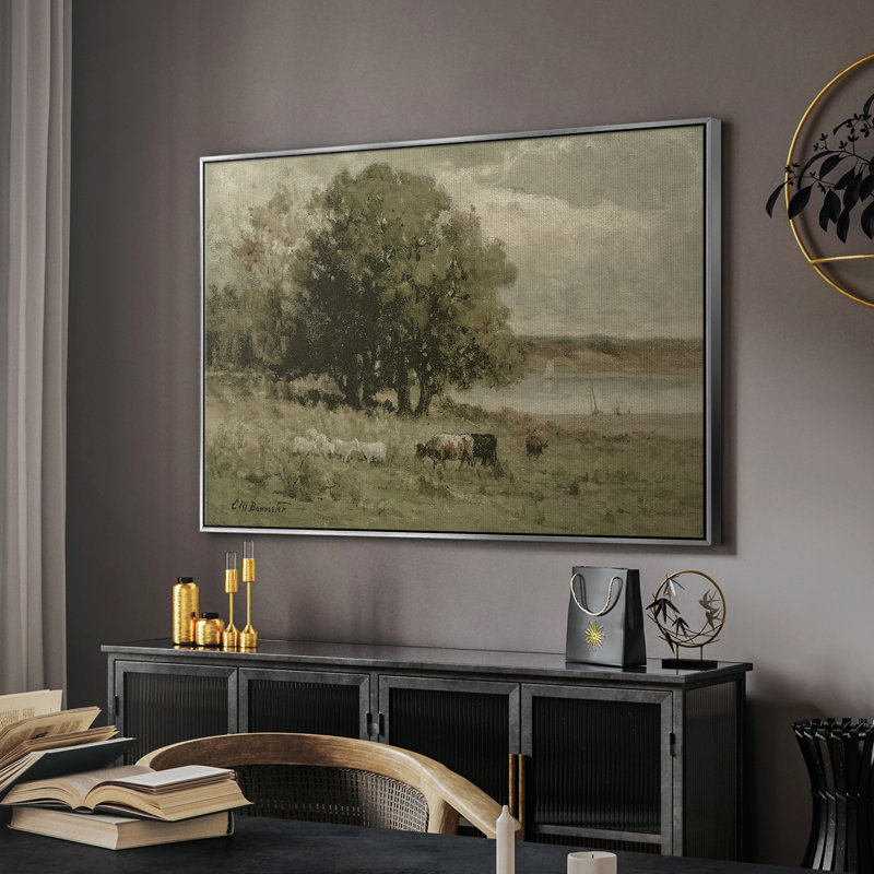 Vintage Landscape -DCCXXIV Framed Gallery Wrapped Canvas, H 27 po x l 41 po