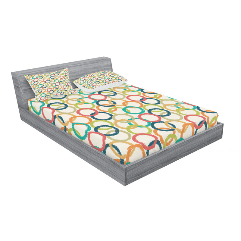 Ensemble de draps Doodle Like Big Hipster, Ensemble de draps pour lit double avec un drap-hou