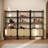 Natural Rattan Cabinet Door  Storage Bookshelf , Dual-Function Open Display Shelf With Closed Cabinet For Living Room,Entryway,Bedroom