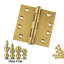 Charnière de porte simple à roulement à billes en laiton massif H 4,5 po x l 4,5 po-67148952