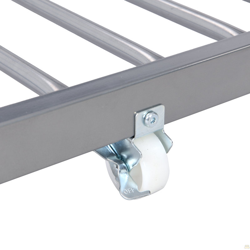 Lit superposé en métal avec lit gigogne, Argent argent