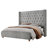Duluth King Gray Diamond-Tufted Wingback Upholstered Platform Bed-413886741-418696450