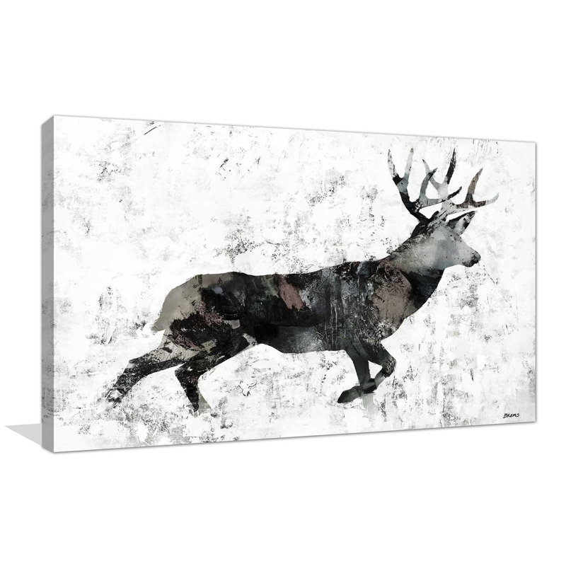 " Deer " by Scott Brems, Wrapped Canvas, 24" H x 40" W x 1.5" D