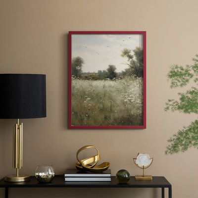 «Vintage Landscape», reproduction encadrée en bois massif