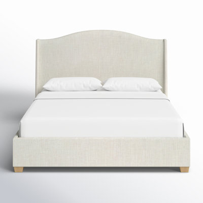 Allis Upholstered Wingback Bed