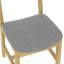 Chaise de salle à manger rustique 4 pièces - Structure en bois massif avec coussin en tissu gris, chaise d'appoint rembourrée pour la cuisine, la salle à manger, le salon, naturel-1701072349
