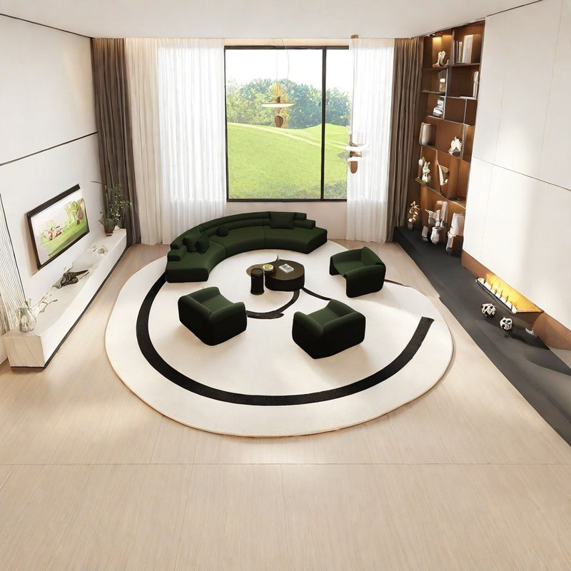 Semi-circular curved light luxury negotiation sofa
