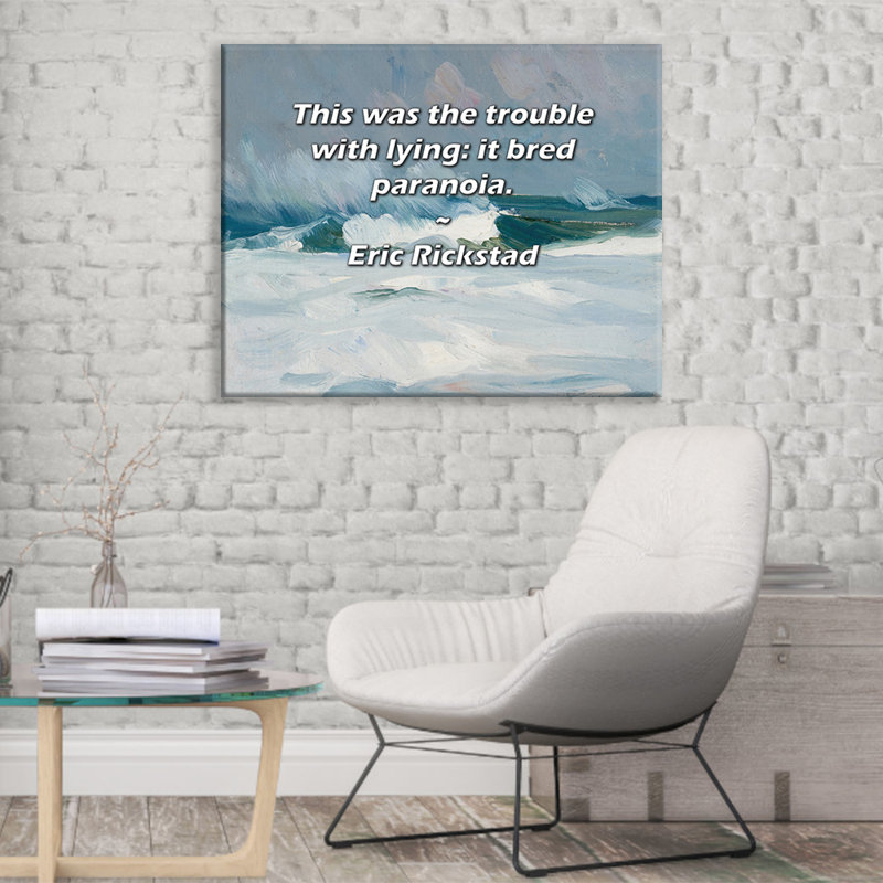 World Menagerie Gallery Wrapped Canvas By Eric Rickstad: "This was the trouble with lying: it bred para, 28" H x 40" W
