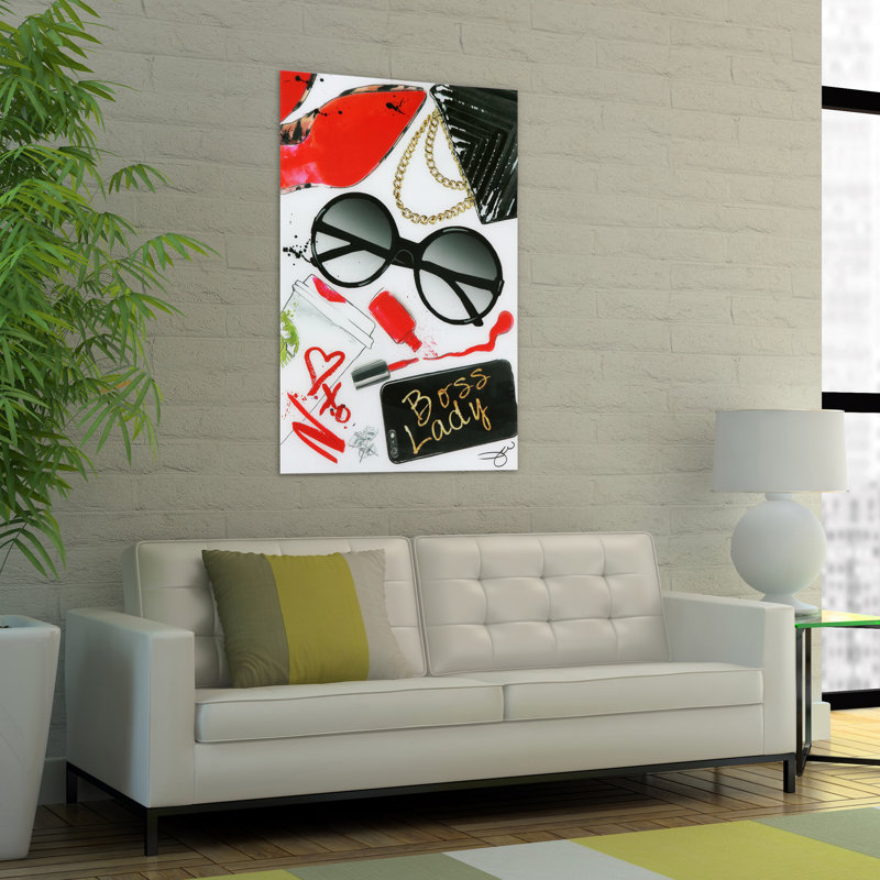 « patron lady », impression sur verre
