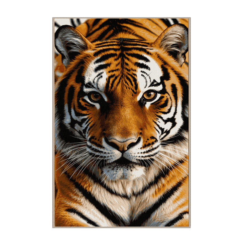  Tapis lavable et tigré Golden Big Chats, Rectangle 7 pi x 9 pi