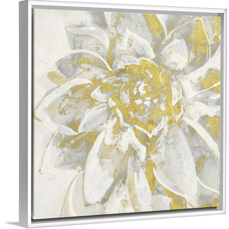 « appique vii », peinture sur toile, Cadre flottant blanc, H 37,7 po x l 37,7 po x P 1,75 po