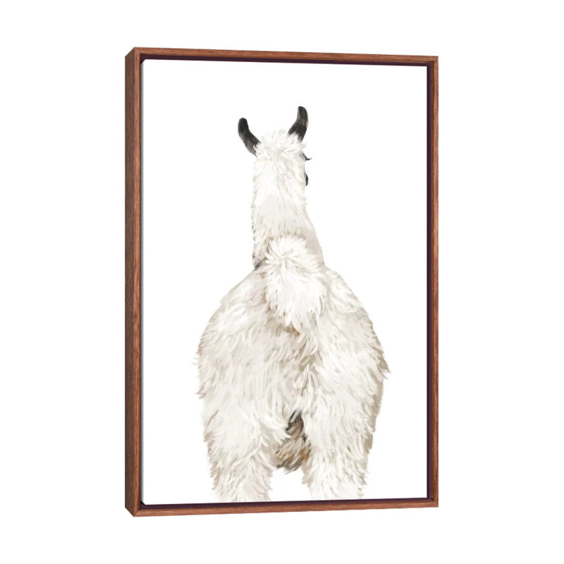 Art du lama, Toile avec cadre en bois classique, H 48 po x l 32 po x P 1,5 po