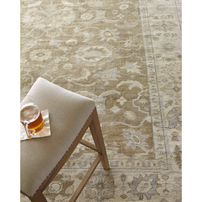 Antique Weave Oushak Wool Oriental Area Rug, Rectangle 8' x 10'