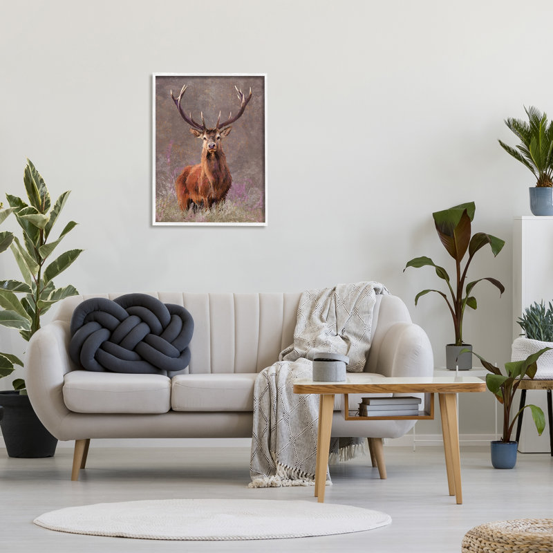 «Elk Portrait Forest Grove» par Pip Wilson - cadre flottant, impression sur bois, H 30 po x l 24 po x P 1,5 po