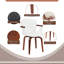 Chaise d'appoint rembourrée pivotante (ensemble de 2)-67169712