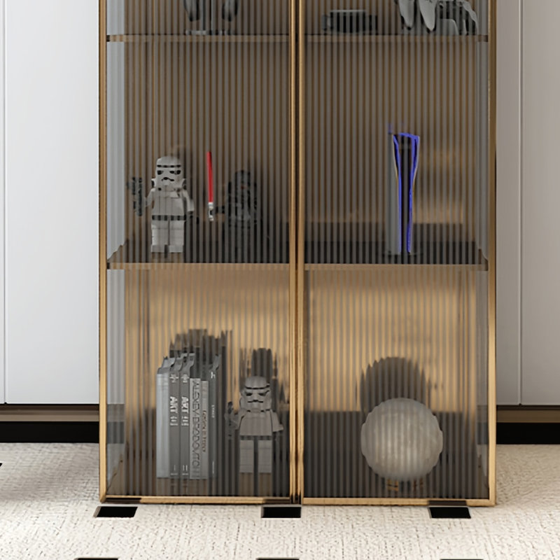 Bibliothèque élégante et tendance, Doré, (4 tablettes) H 70,8 po x l 31,4 po x P 11,8 po