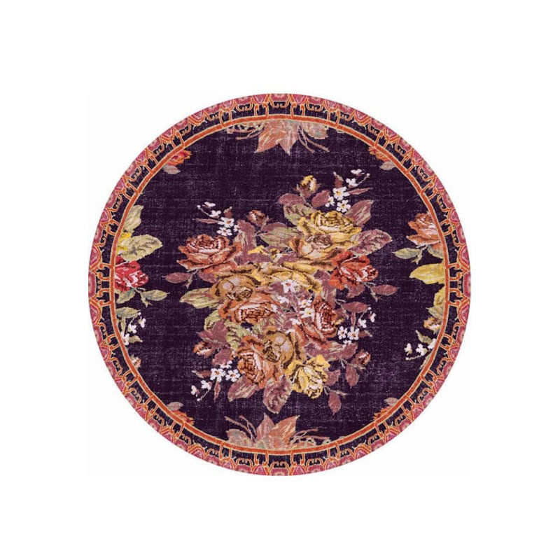 Tapis noir Ottilie, Rectangle 3 pi 10 po x 5 pi 3 po