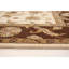 Tapis zone en laine beige/brune 6 pi x 9 pi à la main one-of-kind noué la 2010 aubousson Izmir