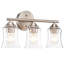 3-Light Dimmable Brushed Nickel Vanity Light