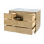 Ensemble de meuble-lavabo à 6 tiroirs en bois et quartz l 48 po Soleil Brun-1414103485-1411548088