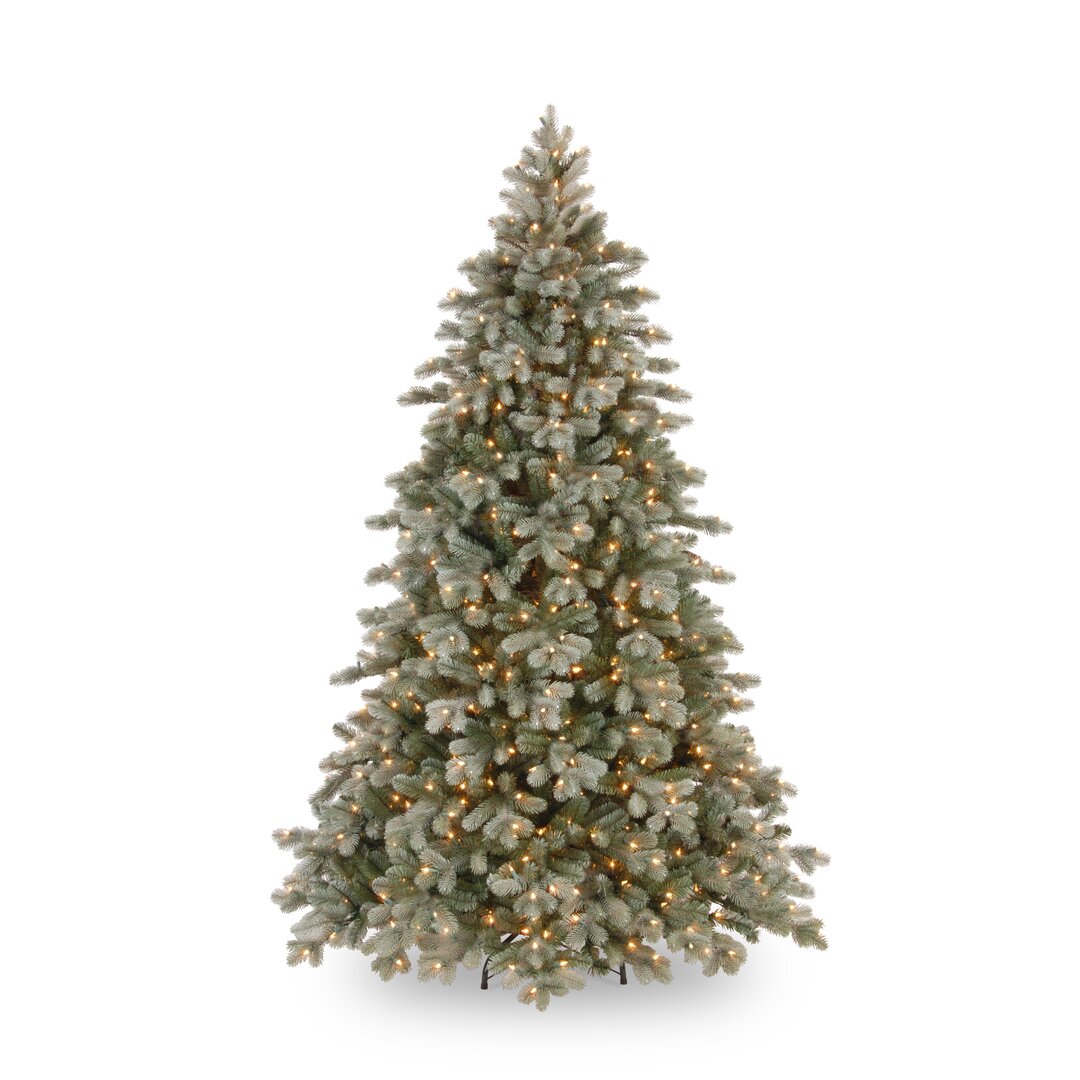 Künstlicher Weihnachtsbaum 183 cm Silberblau mit 400 Leuchten Klar/Weiß Colorado