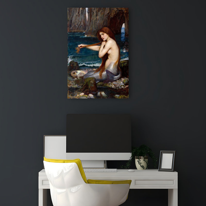 «A Mermaid Classic Abstract Fish Landscape Nature», reproduction d'art murale, 18" H x 12" W