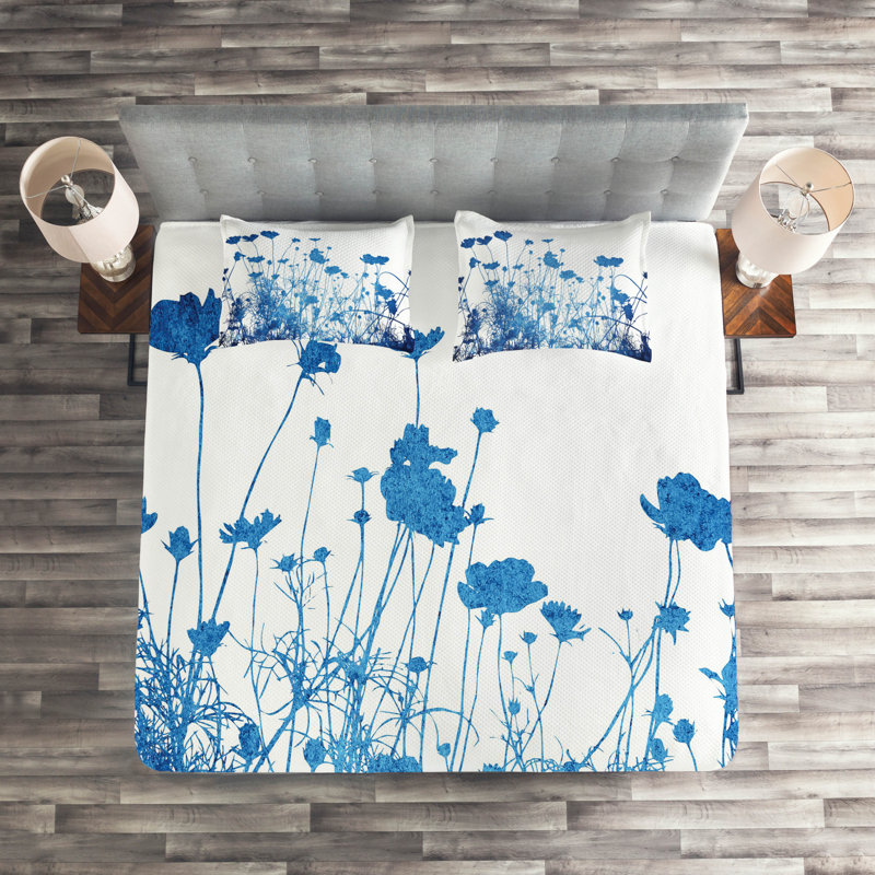 Flower Farmhouse / Country Polyester Coverlet