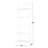 White Metal Scroll Indoor Outdoor Tall Folding 5 Shelves Decorative Bakers Rack