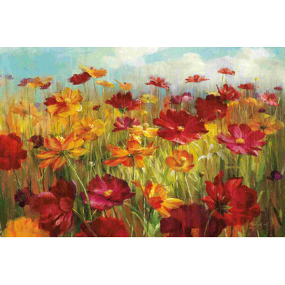 " Cosmos In The Field " by Danhui Nai Painting Print