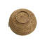 Panier rond en osier profond avec poignée et bordure en laiton brillant 12 po Home & Manor