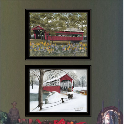 " Covered Bridge Collection II " by Billy Jacobs 2 - Pieces