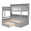 Twin Size Bunk Bed With Drawer And Shelf - Modern Home Essential Living