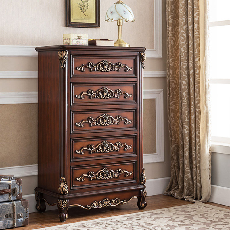 Commodes et commodes rectangulaires en bois massif brun