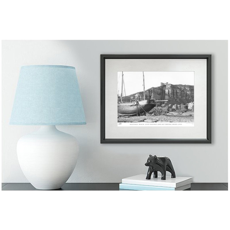 Hastings, Beach, Cliff Railway And Net Drying Sheds C1955 by Francis Frith - Single Picture Frame Print