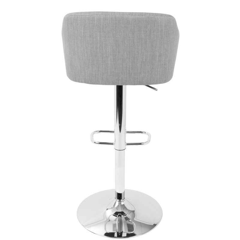 Tabouret de bar pivotant réglable gris clair contemporain | Idée de cadeau