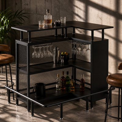 36" Modern Home Bar Cabinet