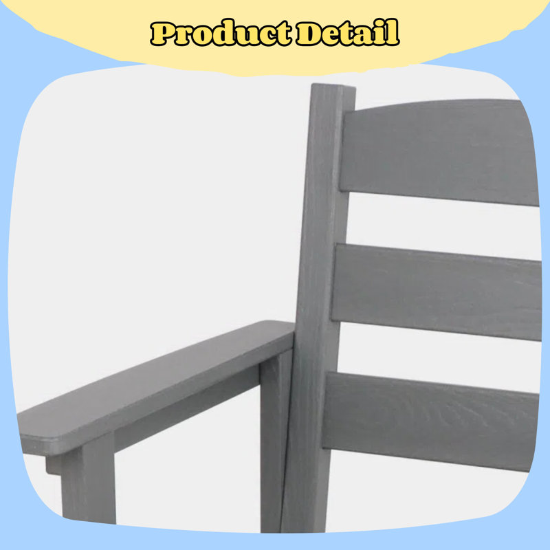 7PC Modern Outdoor Dining Set for 6, Durable HDPE Table and Chairs with Comfortable Ergonomic Design, Black