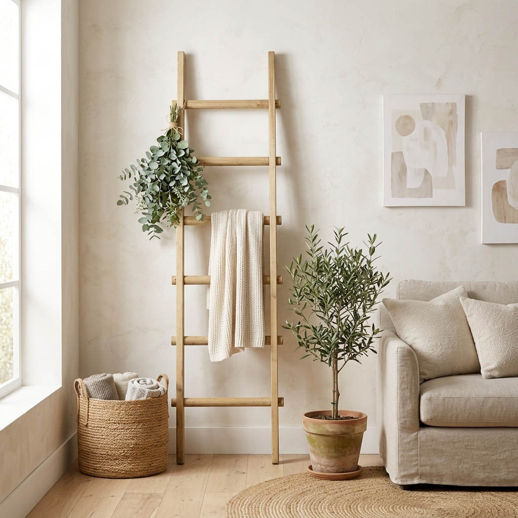 Blanket Ladder, Light Brown