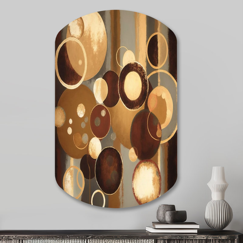 Magnani - Art abstrait cylindrique asymétrique en métal, H 31 po x l 19 po