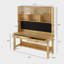 Bureau d'écriture rectangulaire pour enfants, table d'ordinateur avec tablette-1219647124