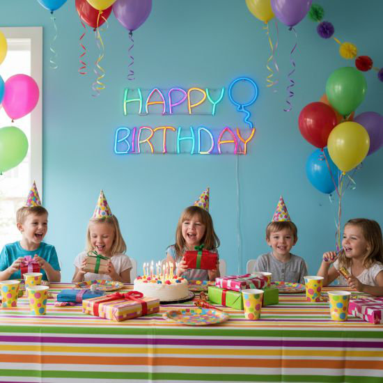 Happy Birthday with Balloon Sign