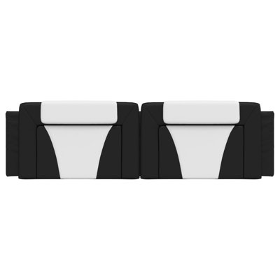 vidaXL Headboard Cushion Viana Black and White 183 cm Faux Leather