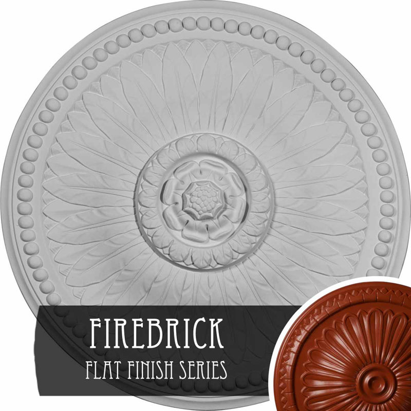 Endurathane Rose Ceiling Medallion, 18"OD x 3 1/2"ID x 1 1/2"P (Fits Canopies up to 7 1/4"), Hand-Painted Flash Copper Finish
