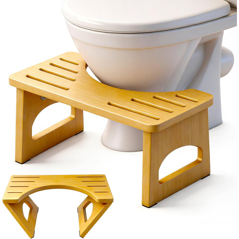 Foldable Toilet Stool, 7 Inch Poop Stool for Bathroom