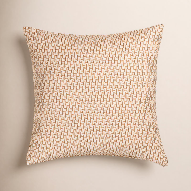Cascade Accent Pillow, Feather, Square 16", Orange