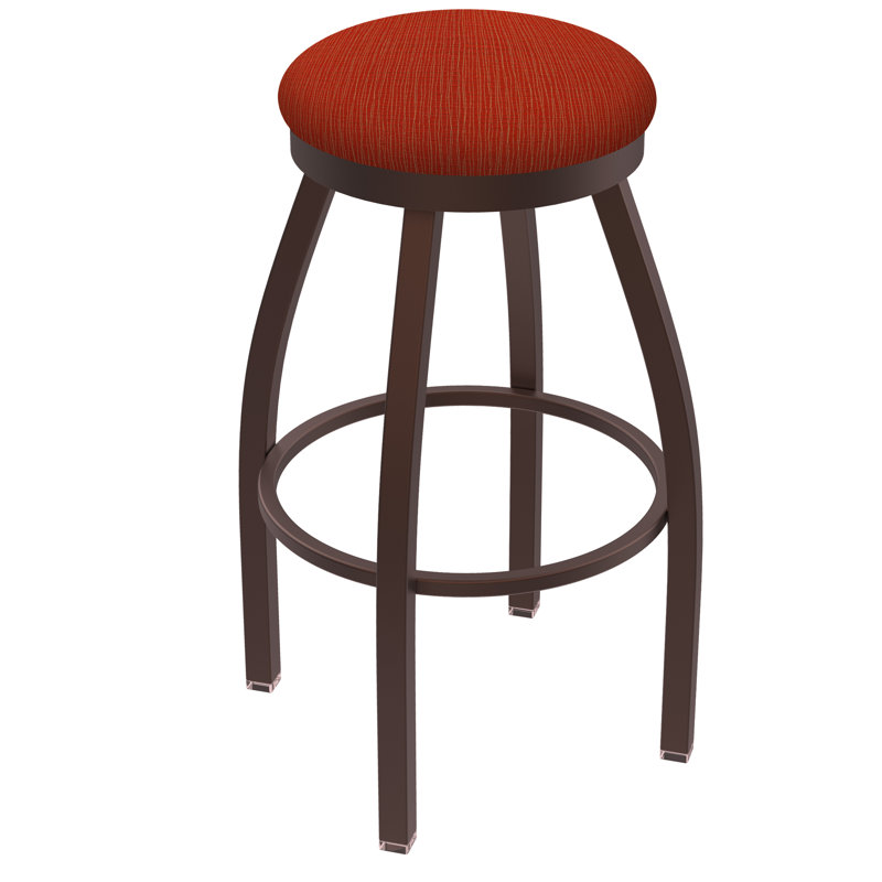 Tabouret pivotant80280 Misha, Tissu - graphite coquelicot, Bronze, Tabouret de bar (assise de 30 po de hauteur)